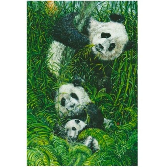 "Endangered Pandas" by Susan Andreason Seriolithograph - Picture 2 of 10